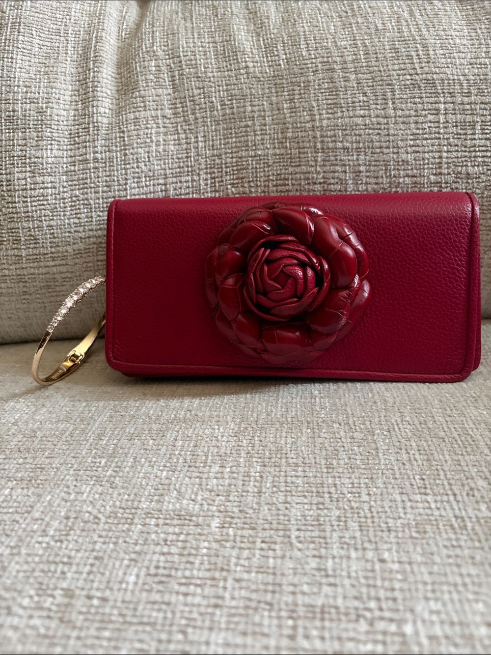 NWT Brighton Red “Rosie” ROCKMORE wallet/crossbody MSRP $235 & WHBM bracelet
